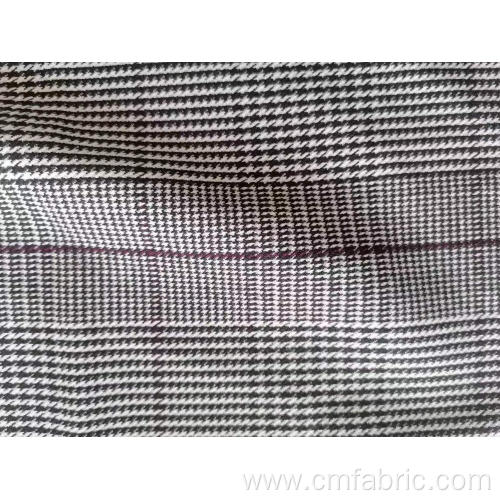 Polyester Rayon Spandex Yarn Dyed Check Fabric